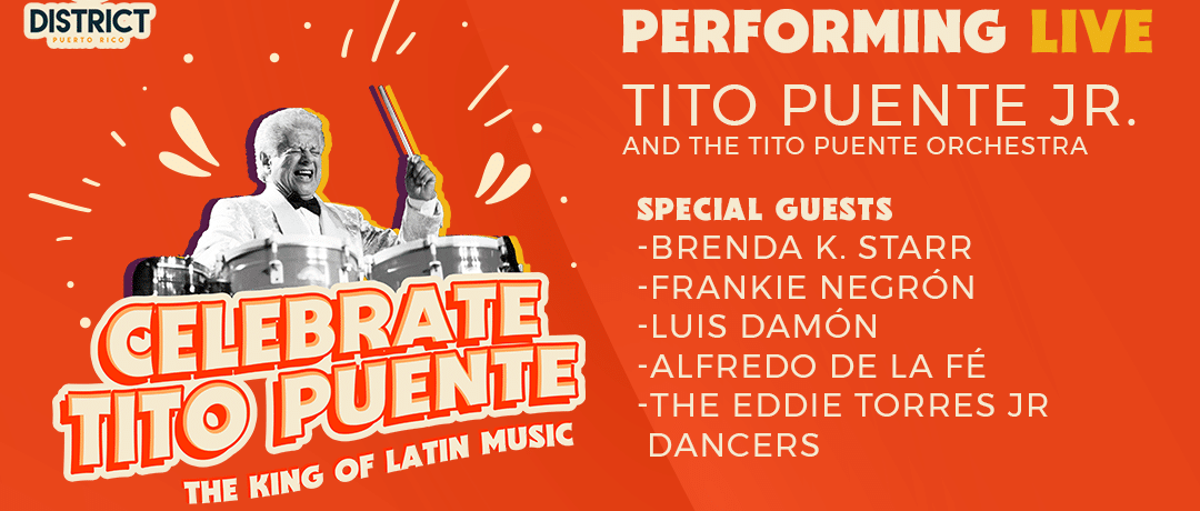 A promotional poster for Celebrate Tito Puente the King of Latin Music