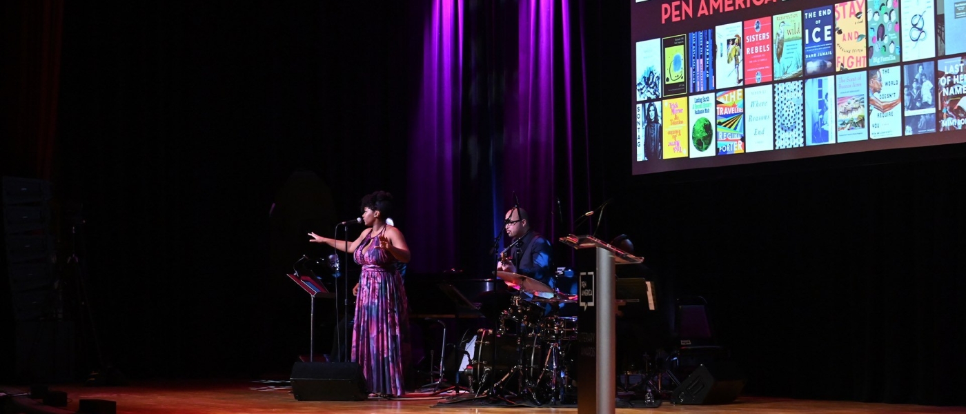 A performer onstage at a previous PEN America Literary Awards Ceremony