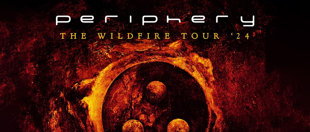 Promotional poster for Periphery's The Wildfire Tour with special guest Eidola