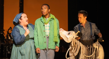 Aymee Garcia, Cole Thompson, and Kennedy Kanagawa in Into The Woods