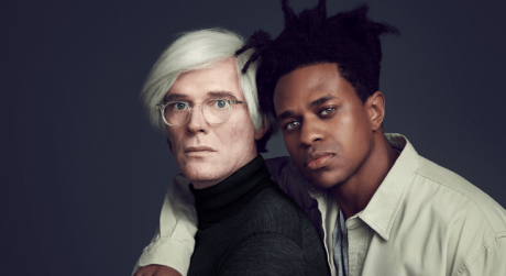 Paul Bettany as Andy Warhol and Jeremy Pope as Jean-Michel Basquiat