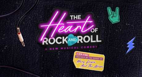 A poster for The Heart of Rock and Roll, looking like a side of an amp with stickers on it
